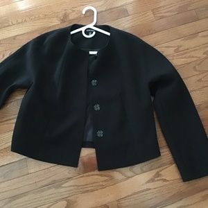 Ellen Tracy heavy weight collarless jacket size 10